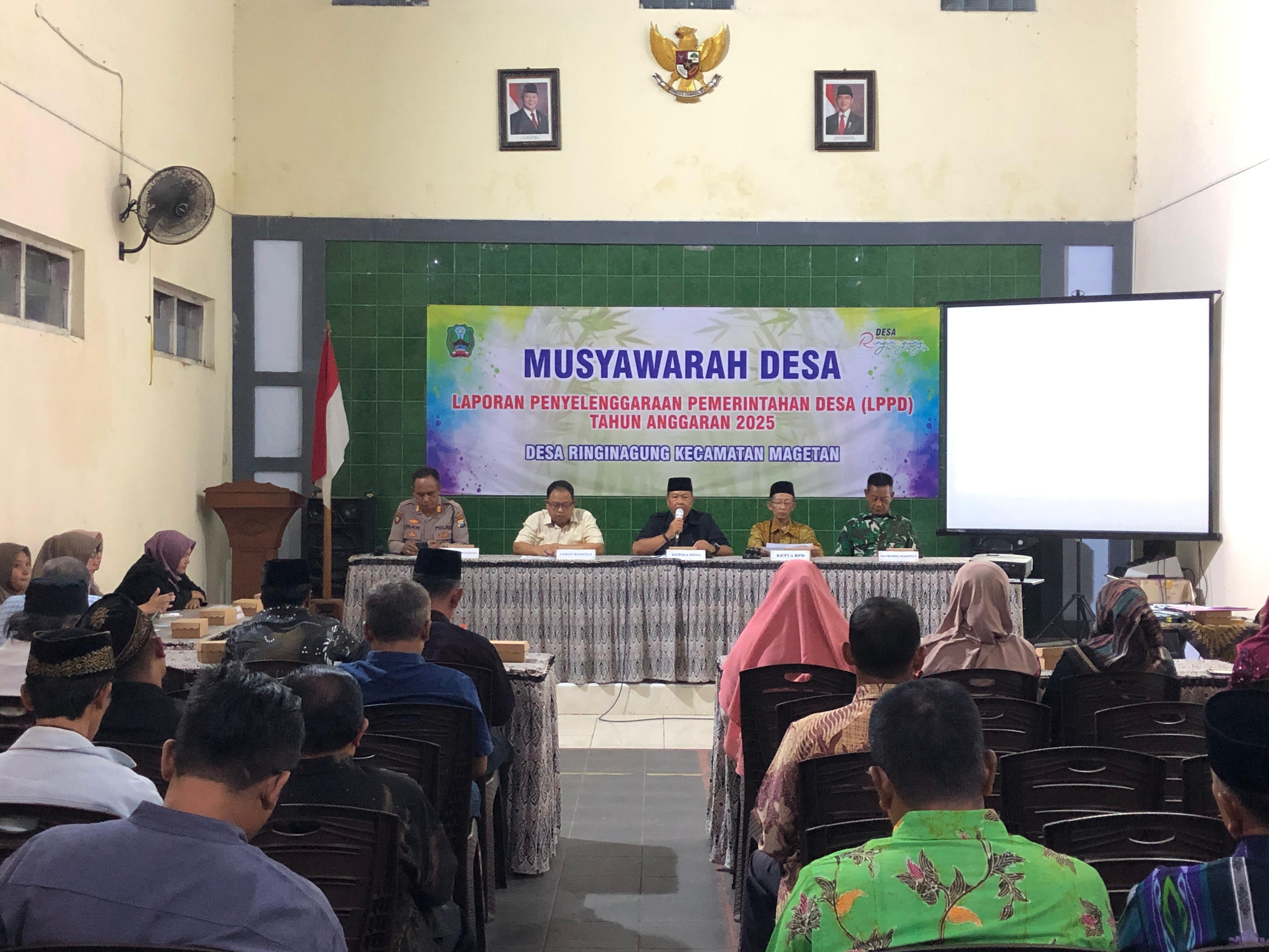 DESA RINGINAGUNG GELAR MUSYAWARAH DESA LPPD TAHUN ANGGARAN 2025