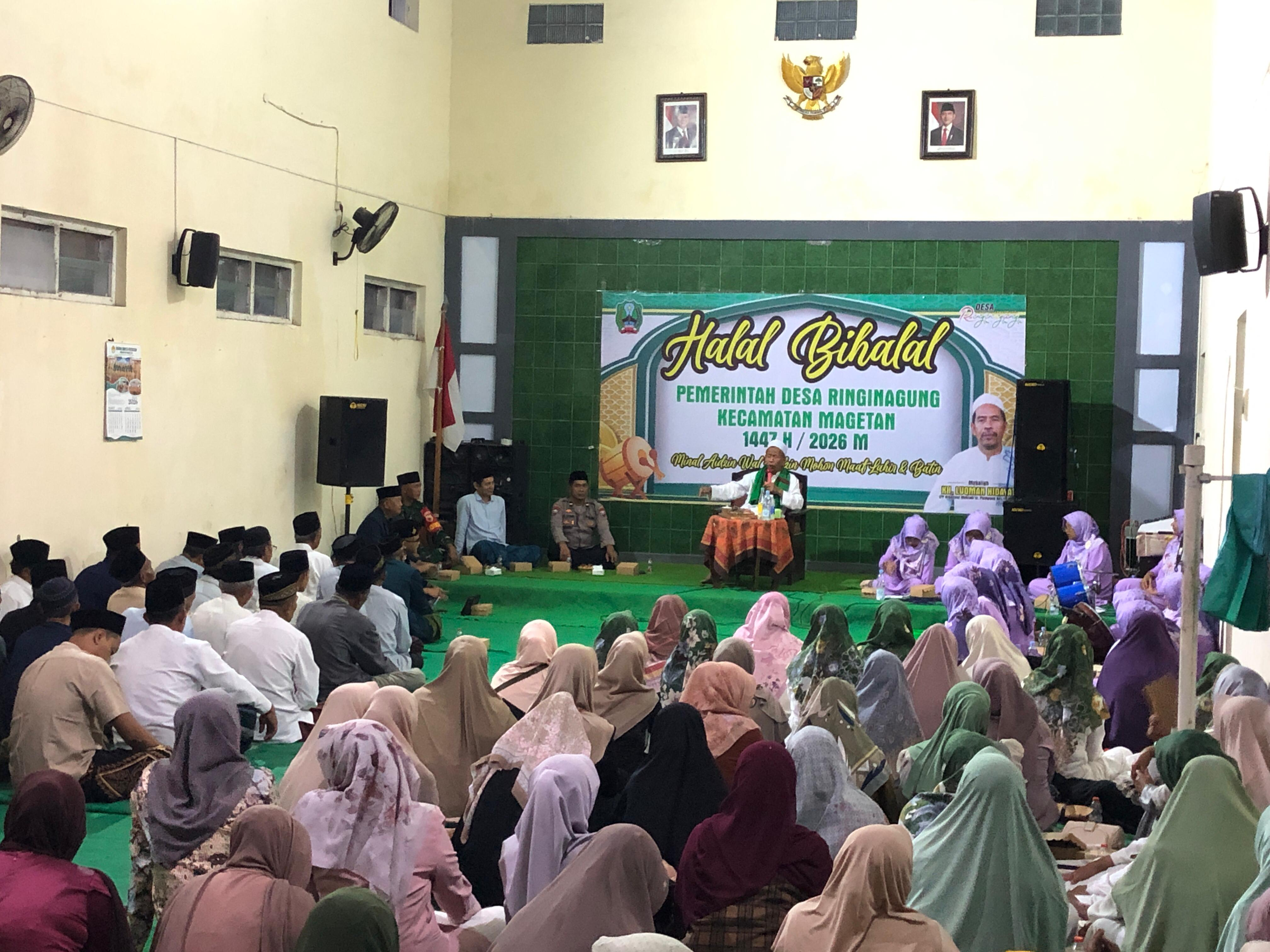 PEMERINTAH DESA RINGINAGUNG GELAR HALAL BIHALAL BERSAMA USTADZ LUQMAN HIDAYAT
